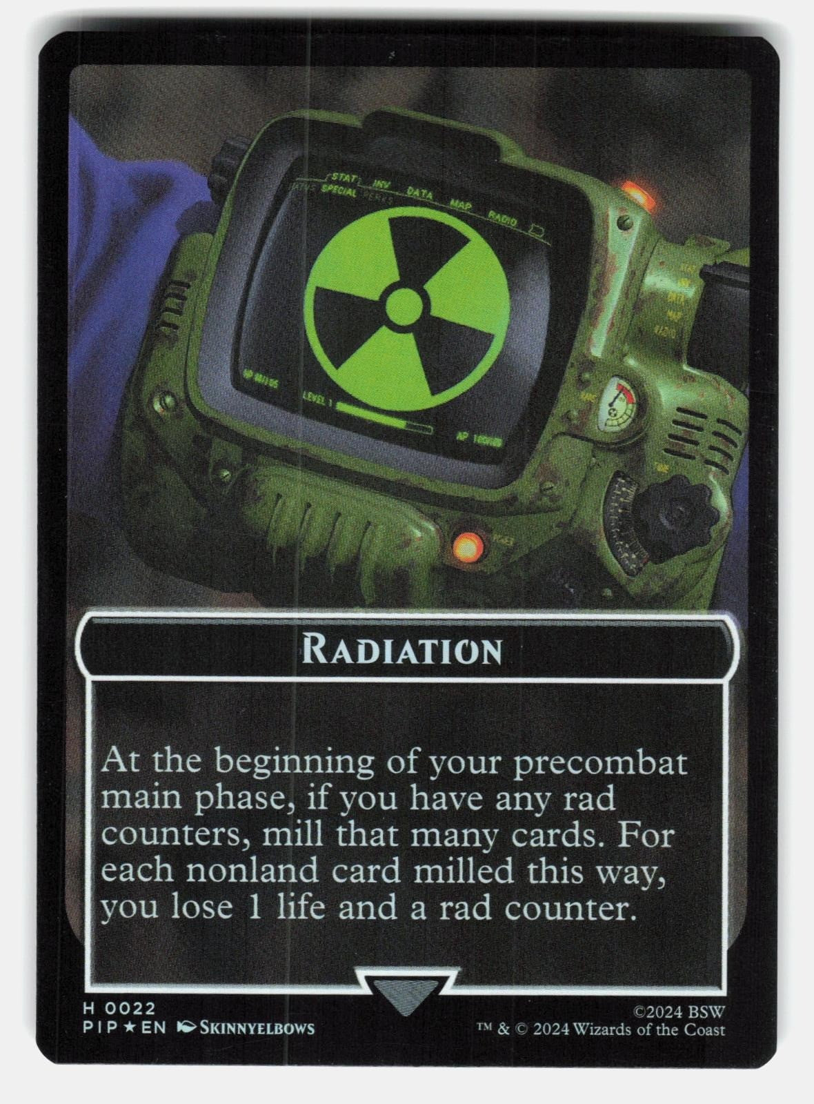 RADIATION // ZOMBIE MUTANT DOUBLE SIDED TOKEN FOIL MTG FEDYCZAK NM/M1