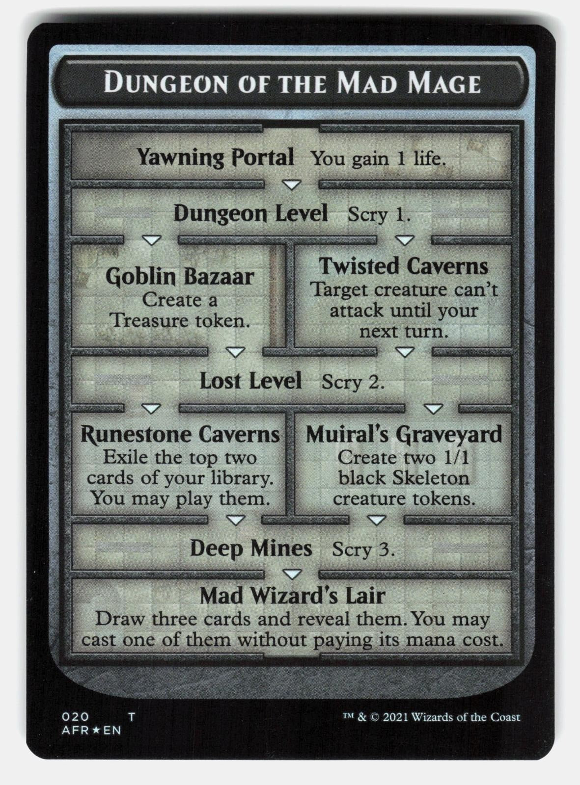 DUNGEON OF THE MAD MAGE // GOBLIN DOUBLE SIDED TOKEN FOIL MTG MENENDEZ NM/M1
