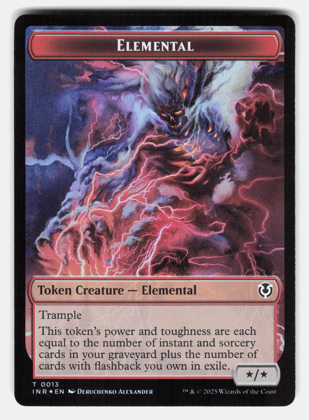 ELEMENTAL // HUMAN (0014) DOUBLE SIDED TOKEN FOIL MTG YANNER LP1