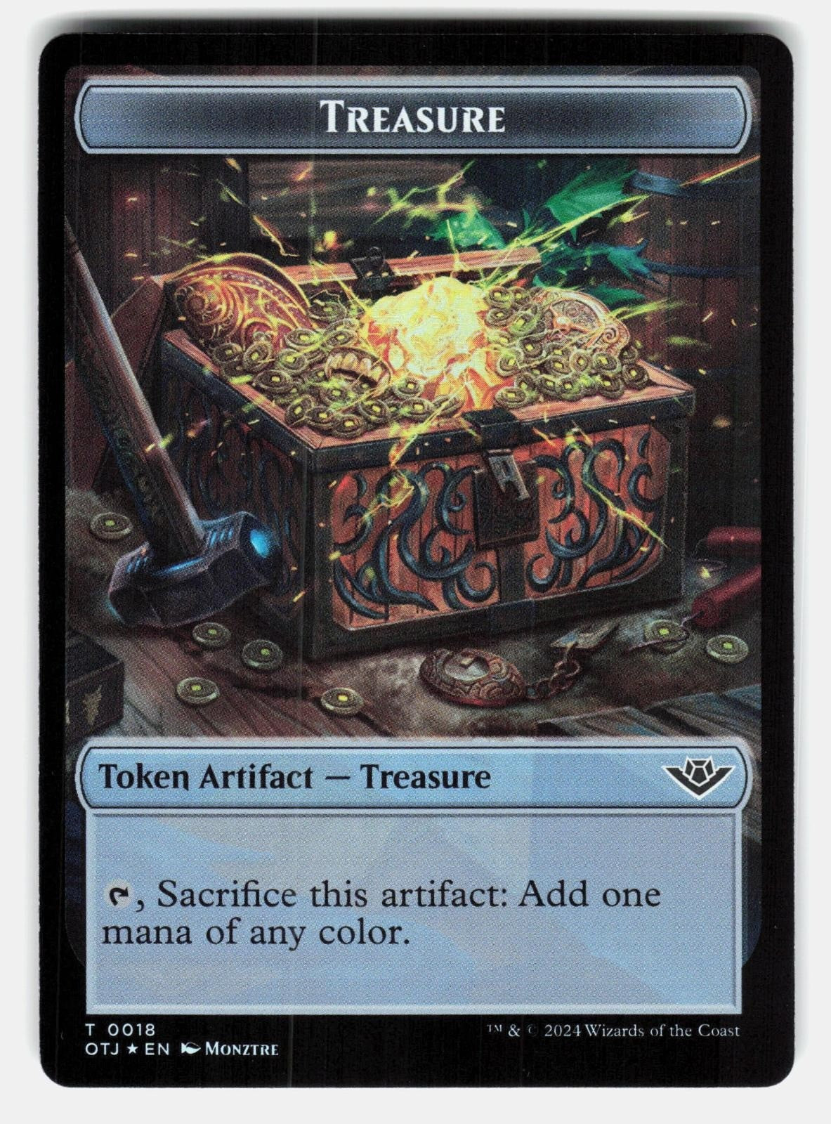 TREASURE // CONSTRUCT DOUBLE SIDED TOKEN FOIL MTG BASSINI NM/M1