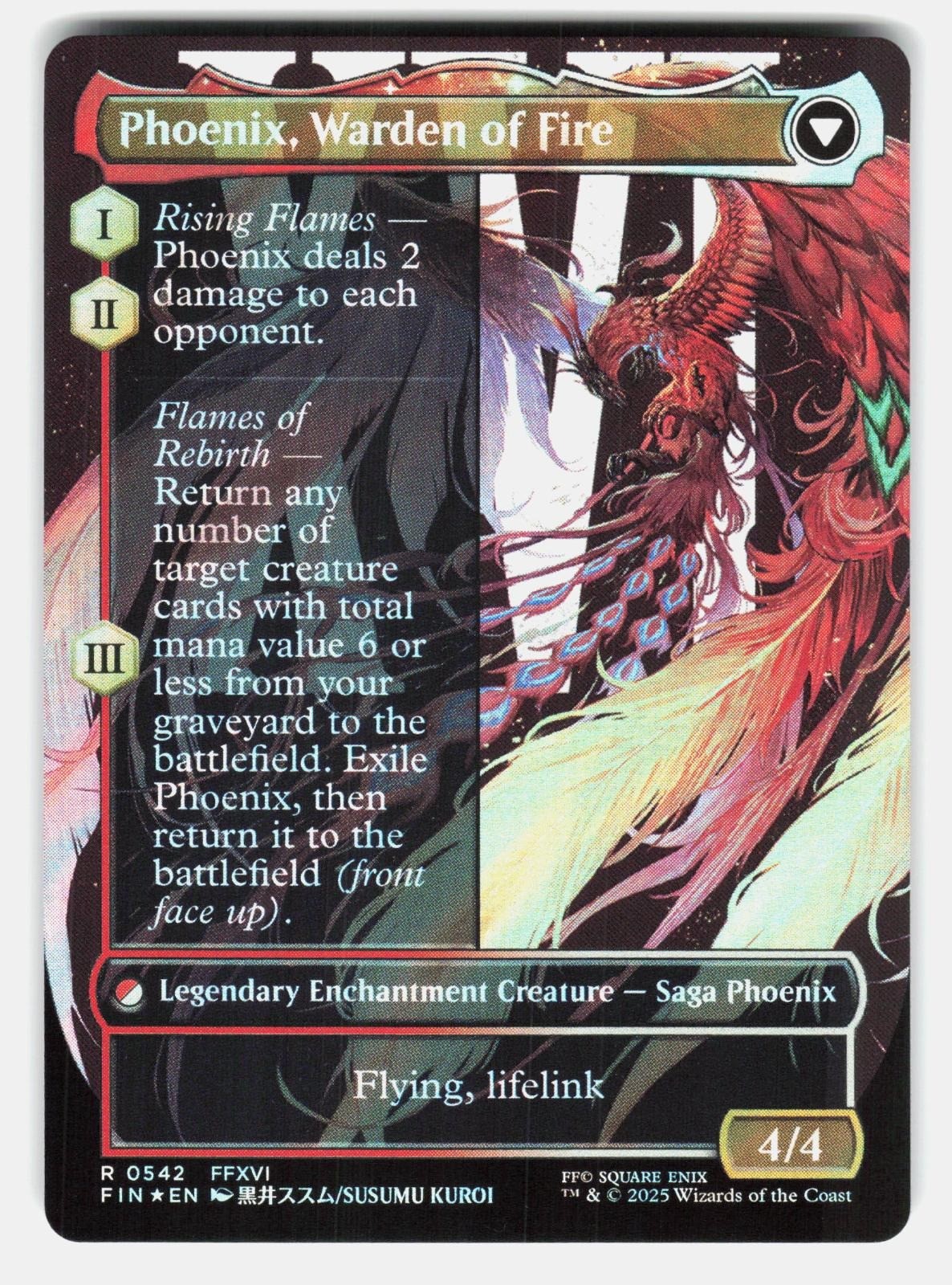 JOSHUA, PHOENIX'S DOMINANT (BORDERLESS) (SURGE FOIL) 542 FOIL MTG KUROI NM/M1