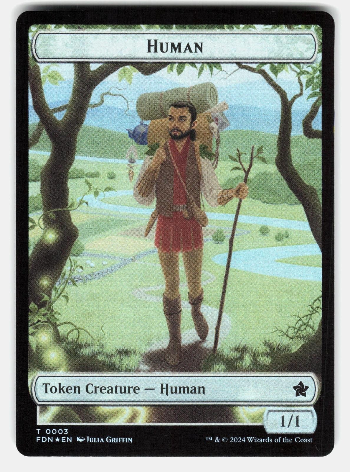 HUMAN // KNIGHT DOUBLE SIDED TOKEN FOIL Magic: The Gathering WILKERSON NM/M1