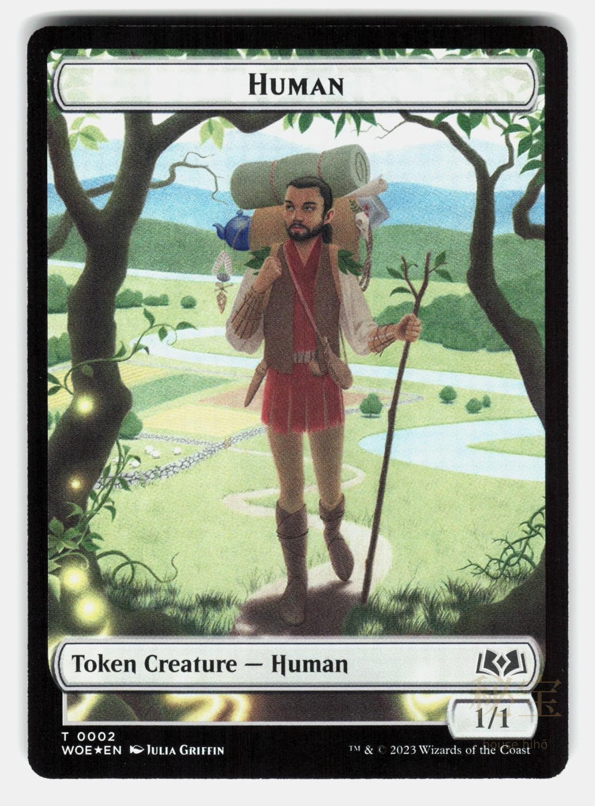 HUMAN // FOOD (0011) DOUBLE SIDED TOKEN FOIL Magic: The Gathering GABOLEPS NM1