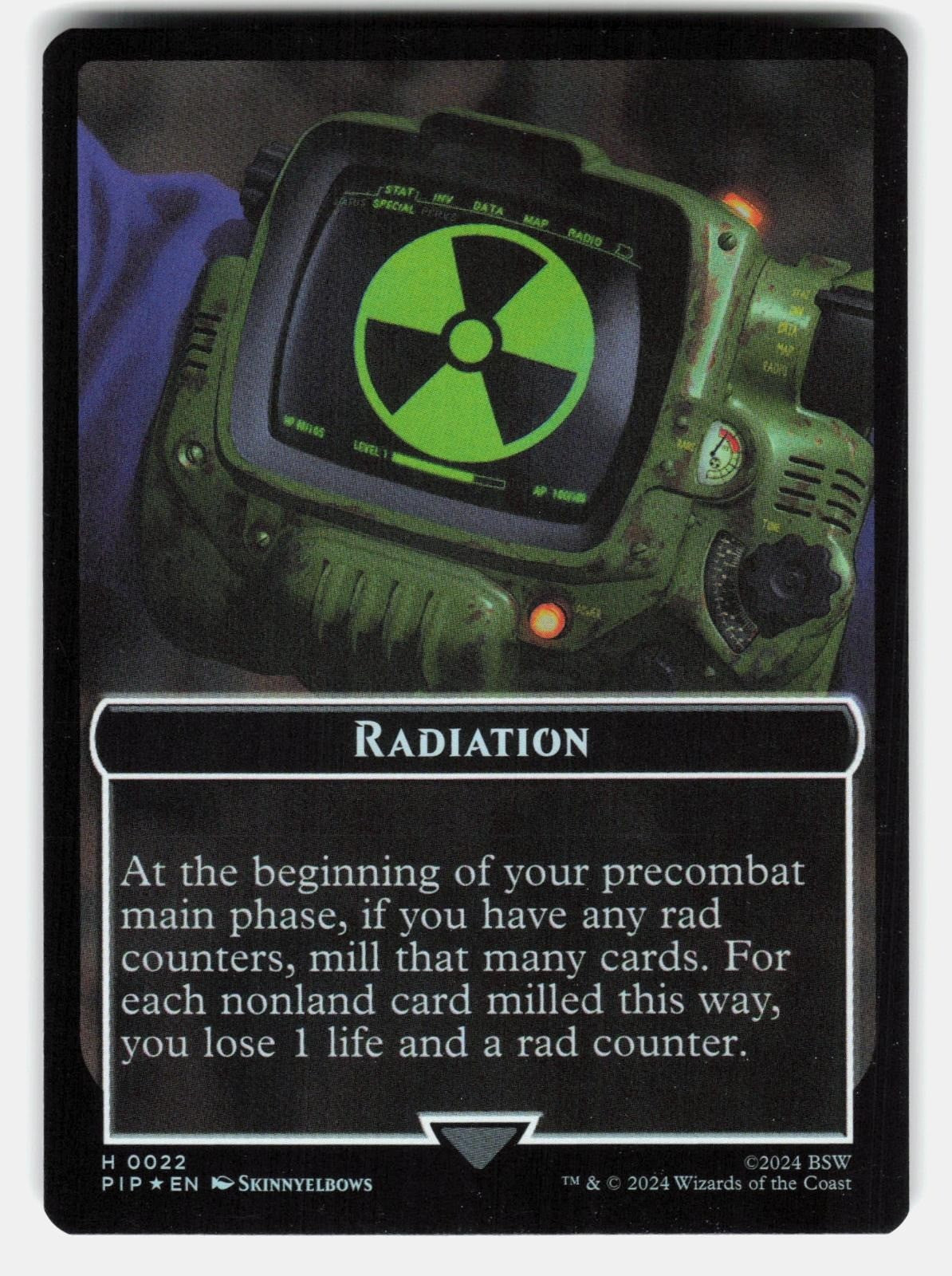 RADIATION // HUMAN SOLDIER DOUBLE SIDED TOKEN FOIL MTG MENEZES NM/M1