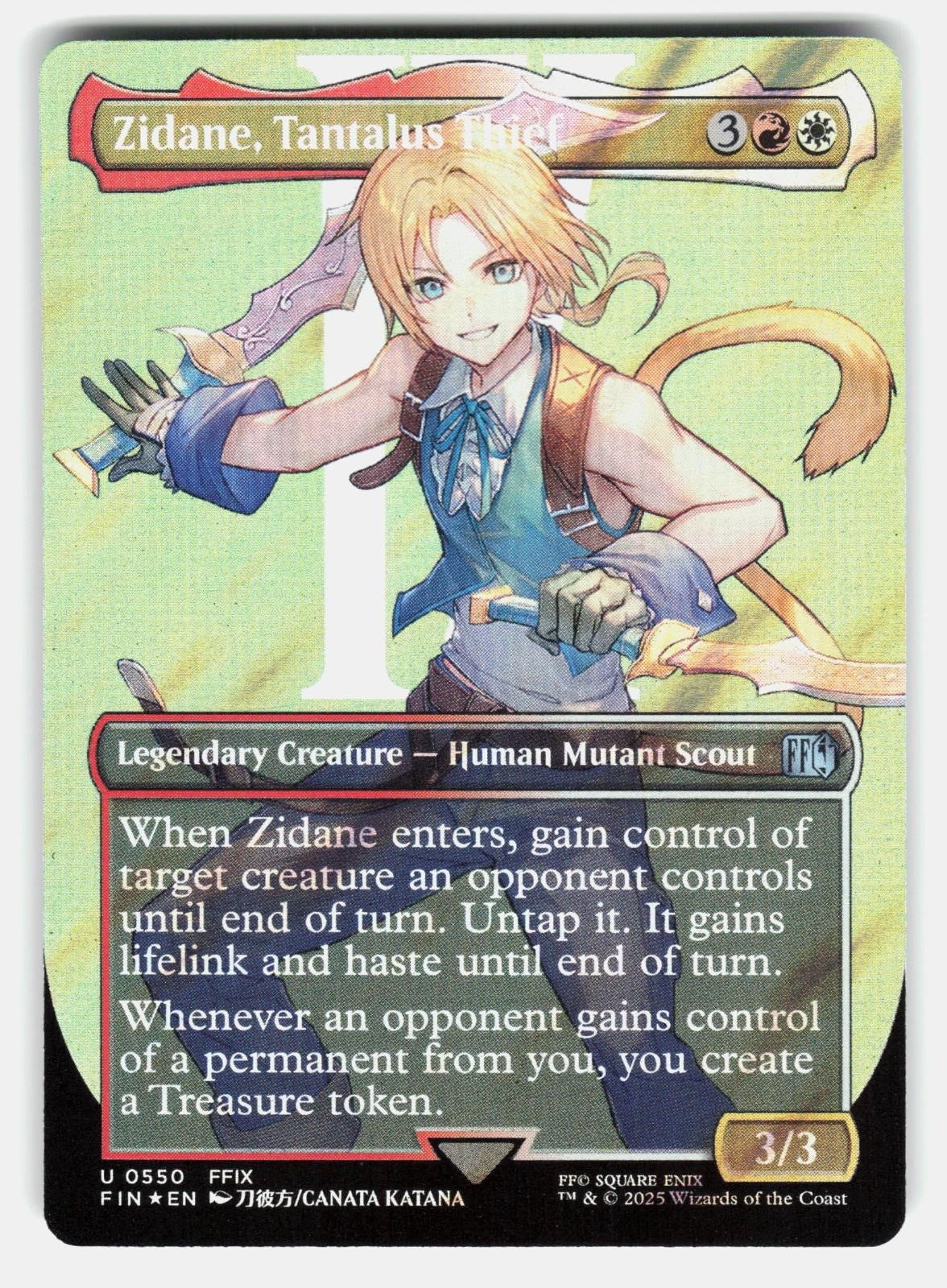 ZIDANE, TANTALUS THIEF (BORDERLESS) (SURGE FOIL)   MTG   KATANA NM/M0