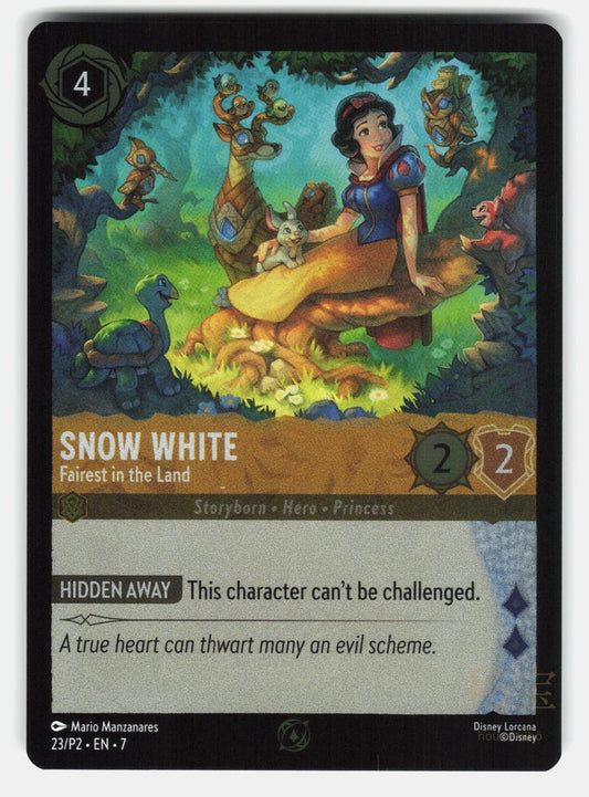 SNOW WHITE - FAIREST IN THE LAND 23/P2 COLD FOIL - LORCANA - NM/M0