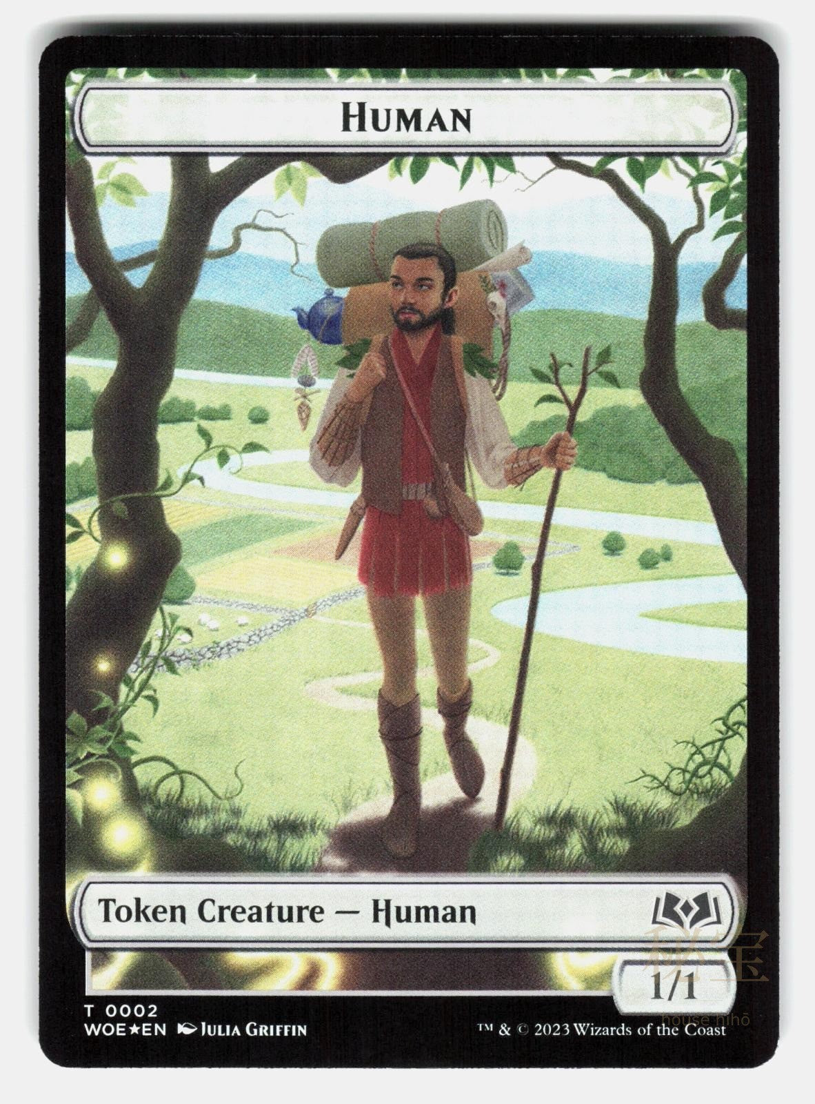 HUMAN // FOOD (0012) DOUBLE SIDED TOKEN FOIL   MTG   RODRIGUEZ NM/M1