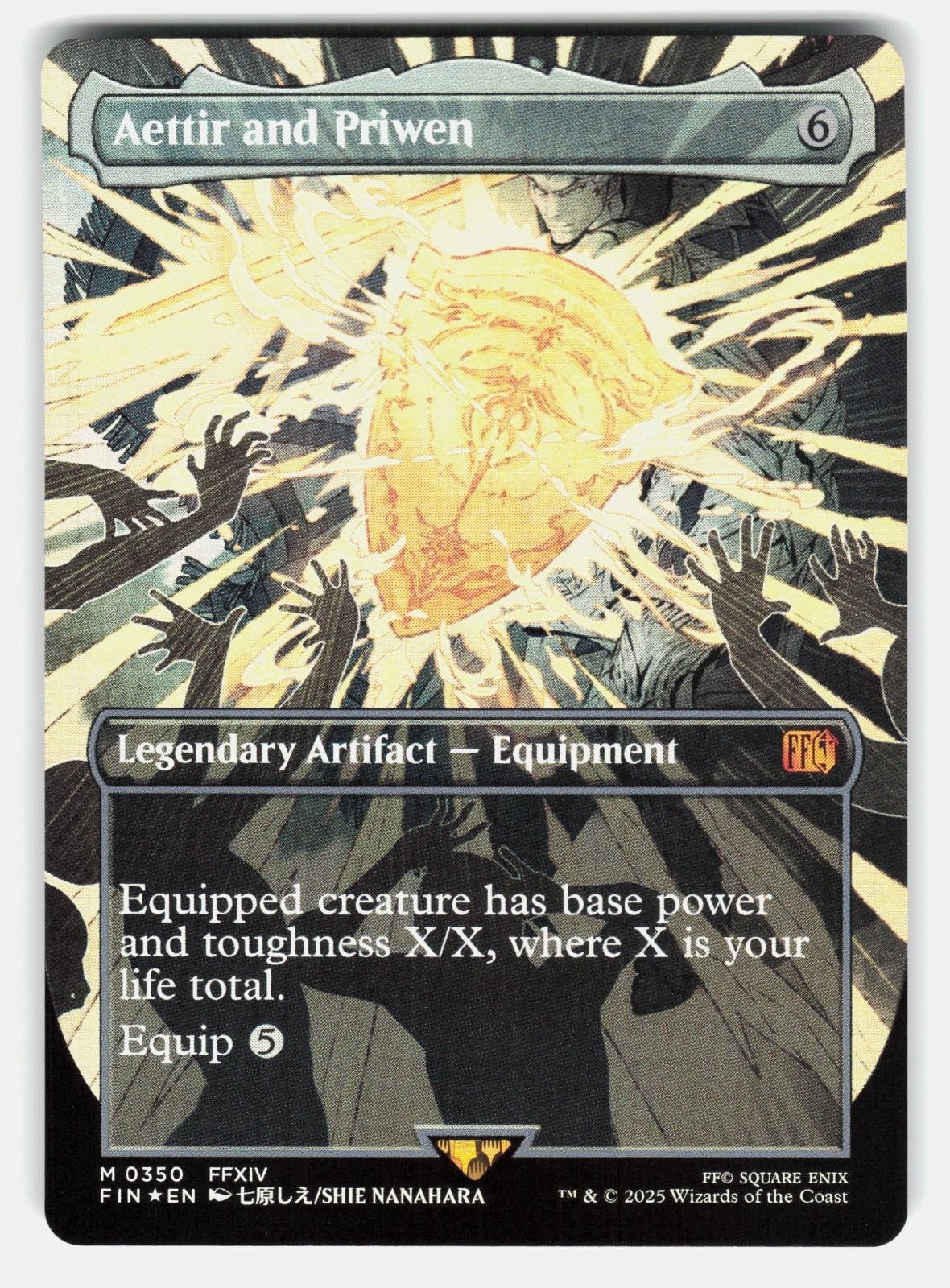 AETTIR AND PRIWEN (BORDERLESS) 350 FOIL   Magic: The Gathering   NANAHARA NM/M0