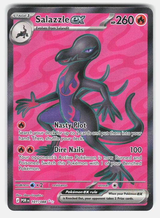 SALAZZLE EX ME03 101/088   Pokemon   2026 GRAPHICS NM/M0