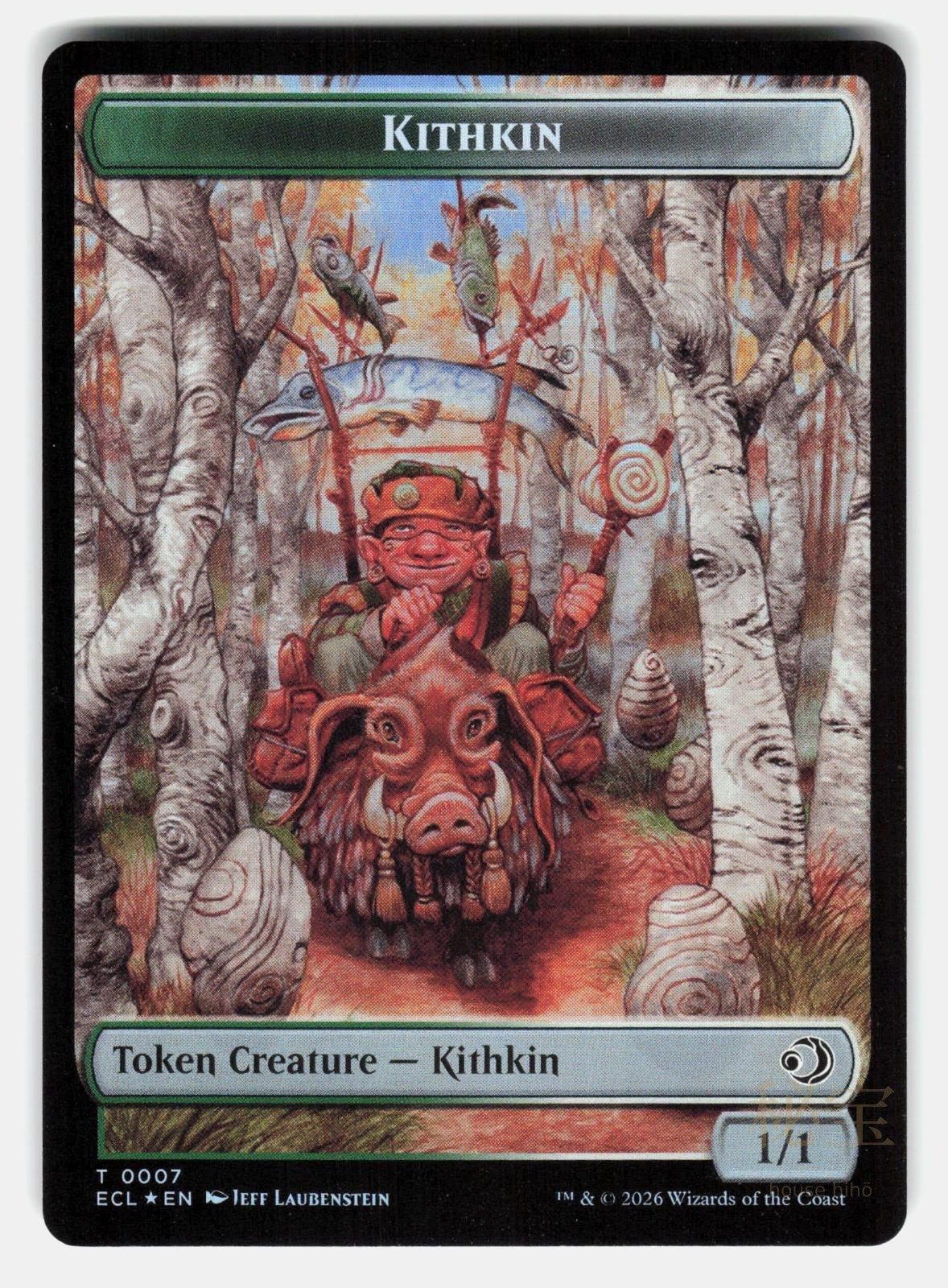 ELF // KITHKIN (0007) DOUBLE SIDED TOKEN FOIL   MTG   LAUBENSTEIN NM/M1
