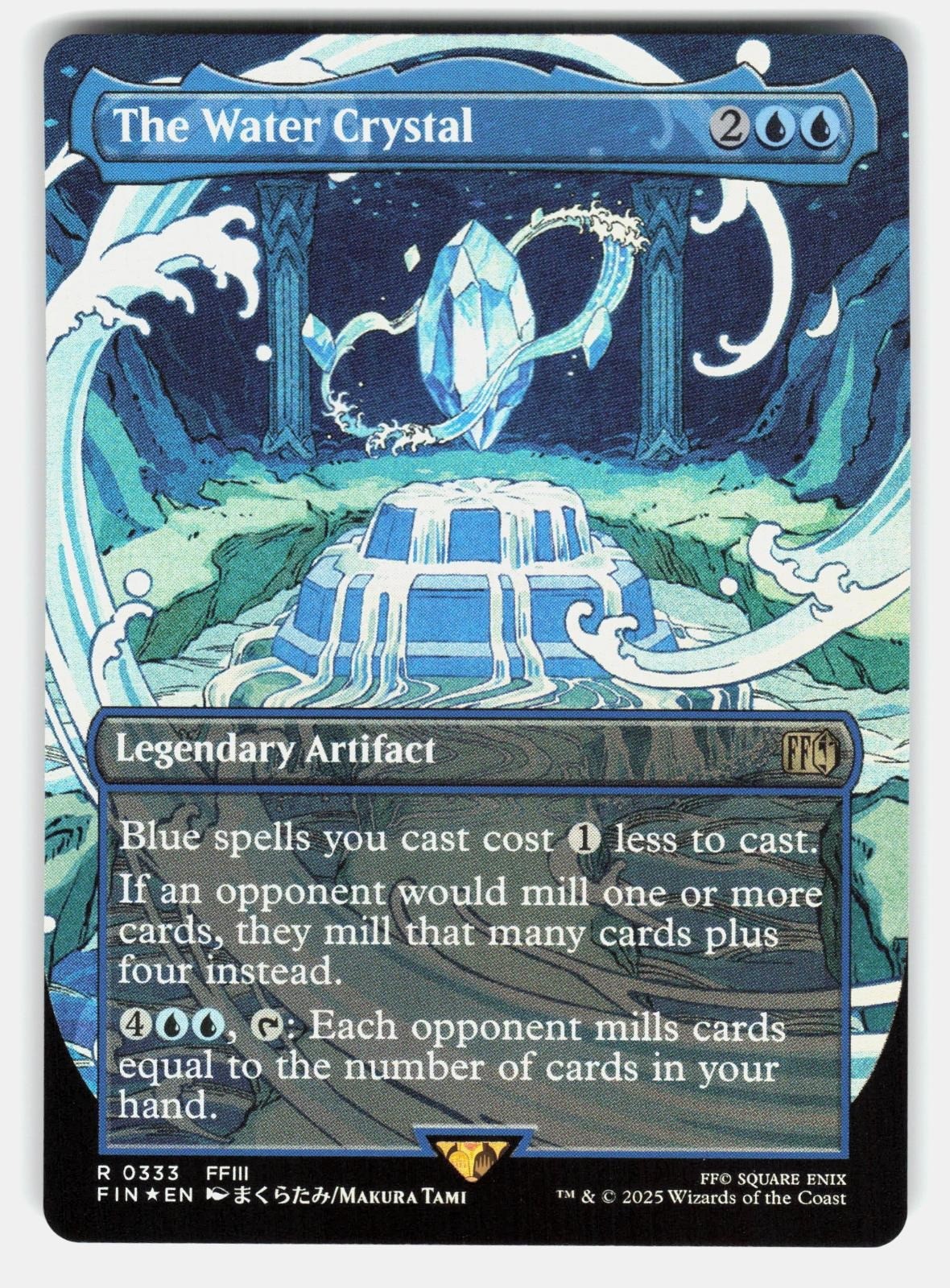 THE WATER CRYSTAL (BORDERLESS) 333 FOIL   Magic: The Gathering   2025 TAMI NM/M0