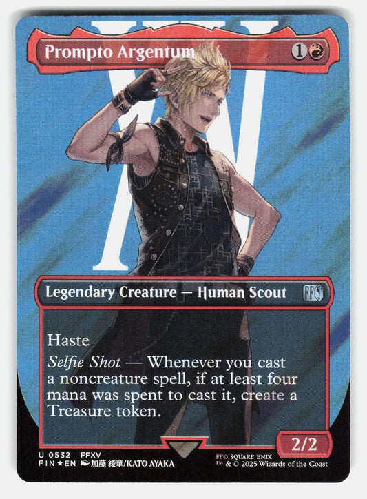 PROMPTO ARGENTUM (BORDERLESS) (SURGE FOIL)   Magic: The Gathering   AYAKA NM/M0