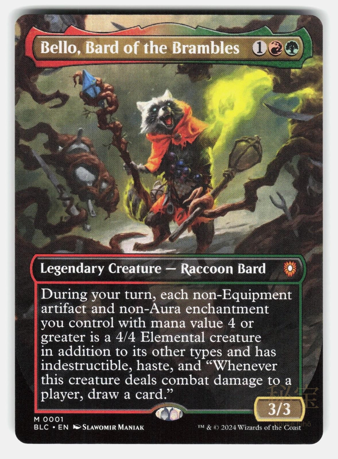 BELLO, BARD OF THE BRAMBLES (BORDERLESS)   Magic: The Gathering   MANIAK NM/M0