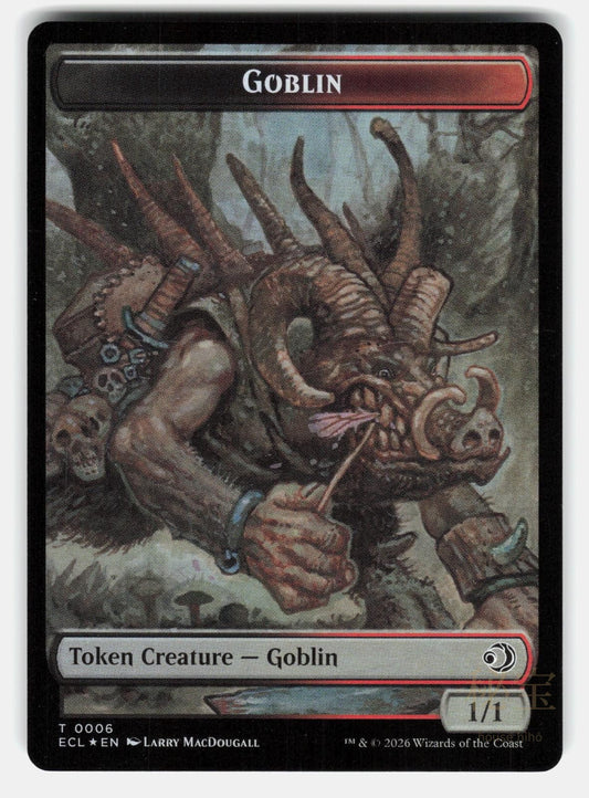 TREEFOLK // GOBLIN DOUBLE-SIDED TOKEN FOIL - MTG - MACDOUGALL NM/M0