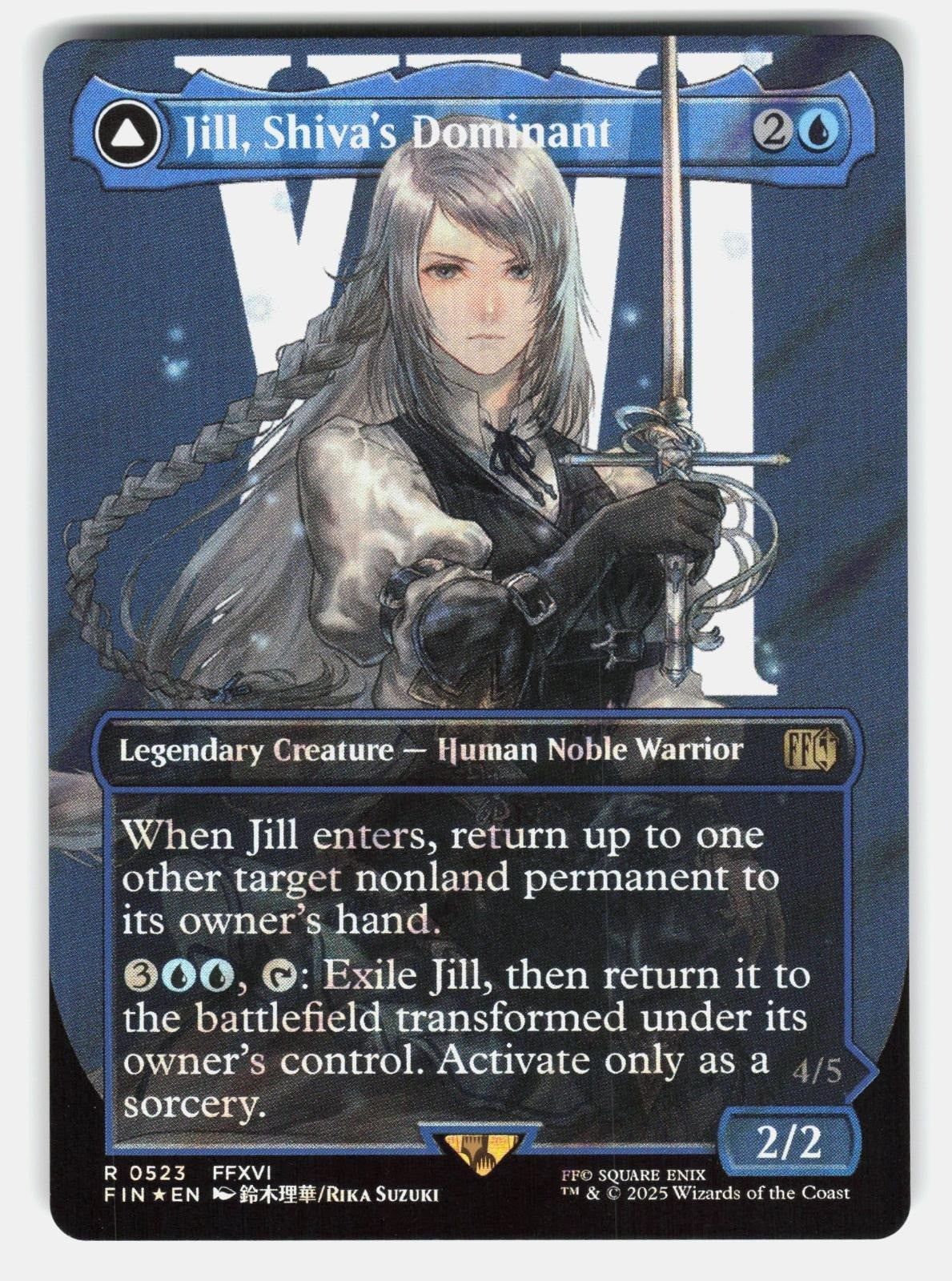 JILL, SHIVA'S DOMINANT (BORDERLESS) (SURGE FOIL) 523 FOIL   MTG   SUZUKI NM/M0