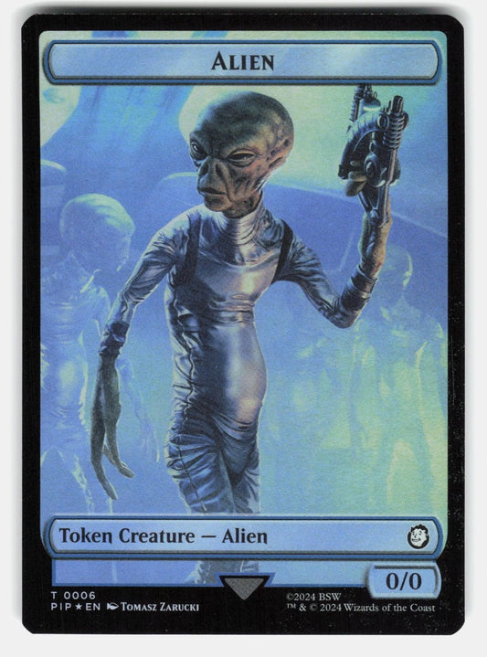 TREASURE (0019) // ALIEN DOUBLE SIDED TOKEN FOIL   MTG   ZARUCKI NM/M0