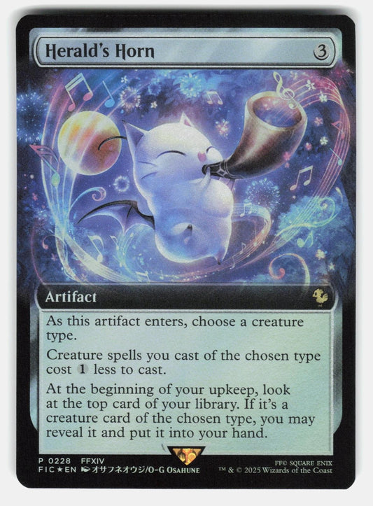 HERALD'S HORN (EXTENDED ART) 228 FOIL   Magic: The Gathering   2009 OSAHUNE NM/M0