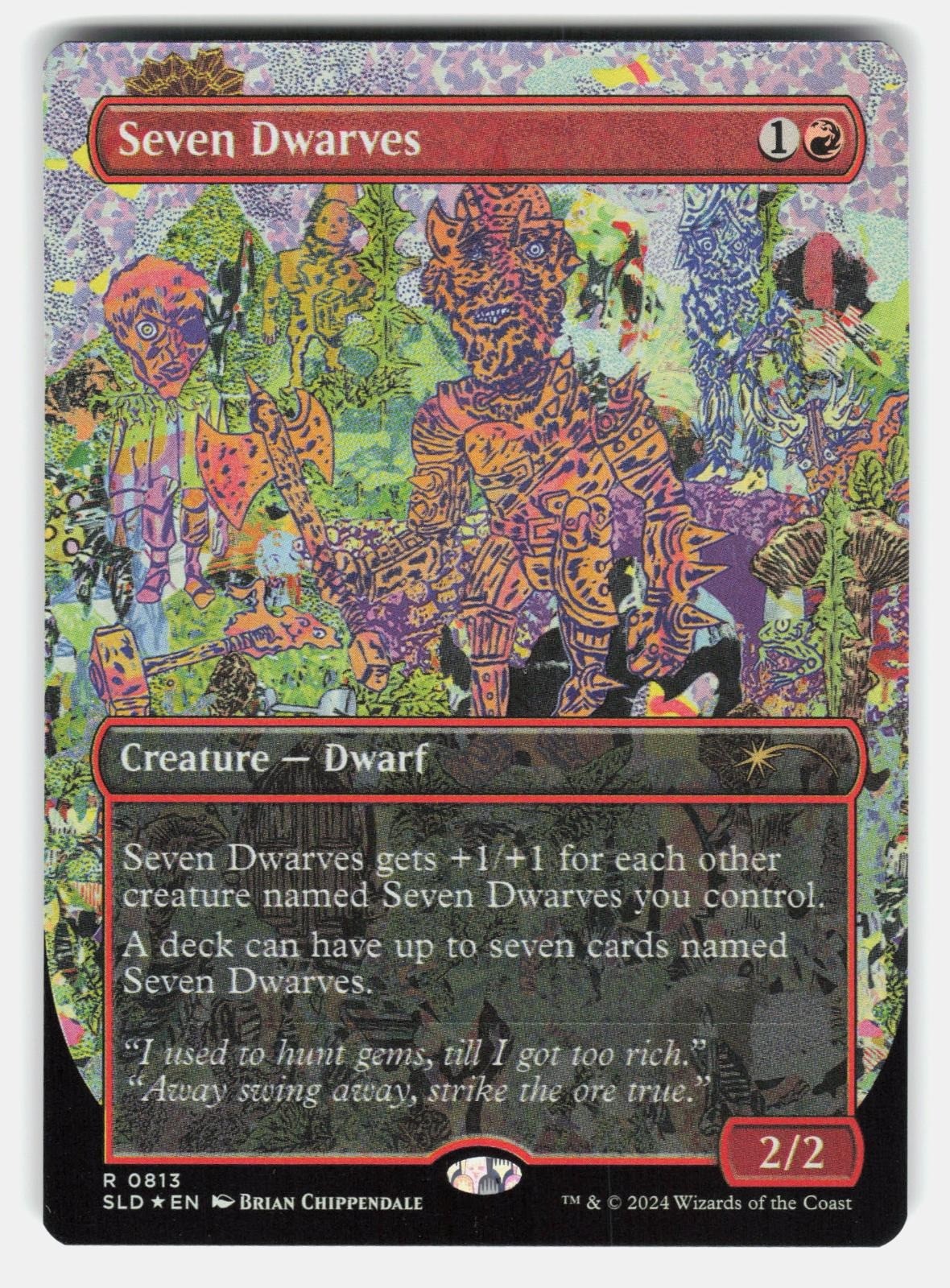 SEVEN DWARVES (0813) SLD 813 FOIL   Magic: The Gathering   CHIPPENDALE NM/M0