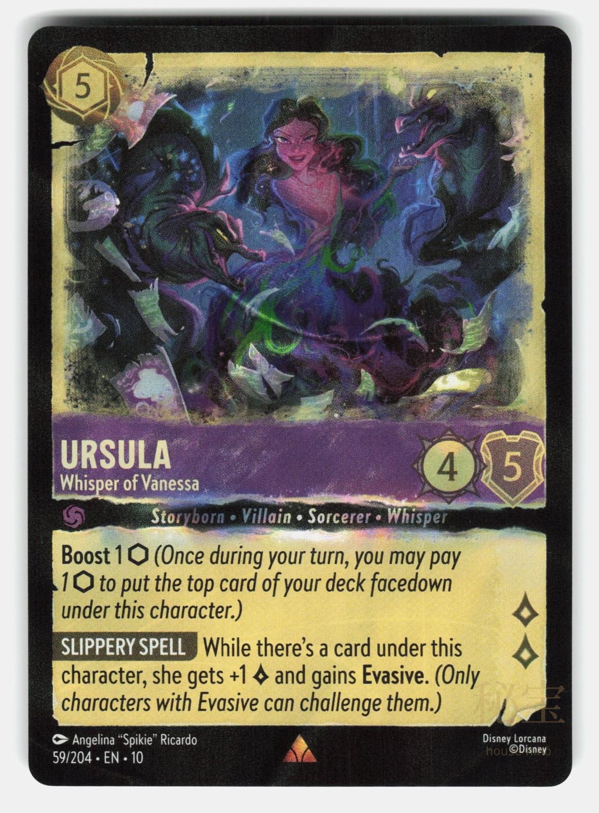 URSULA   WHISPER OF VANESSA 10 59/204 COLD FOIL   Lorcana   2025 RICARDO NM/M0