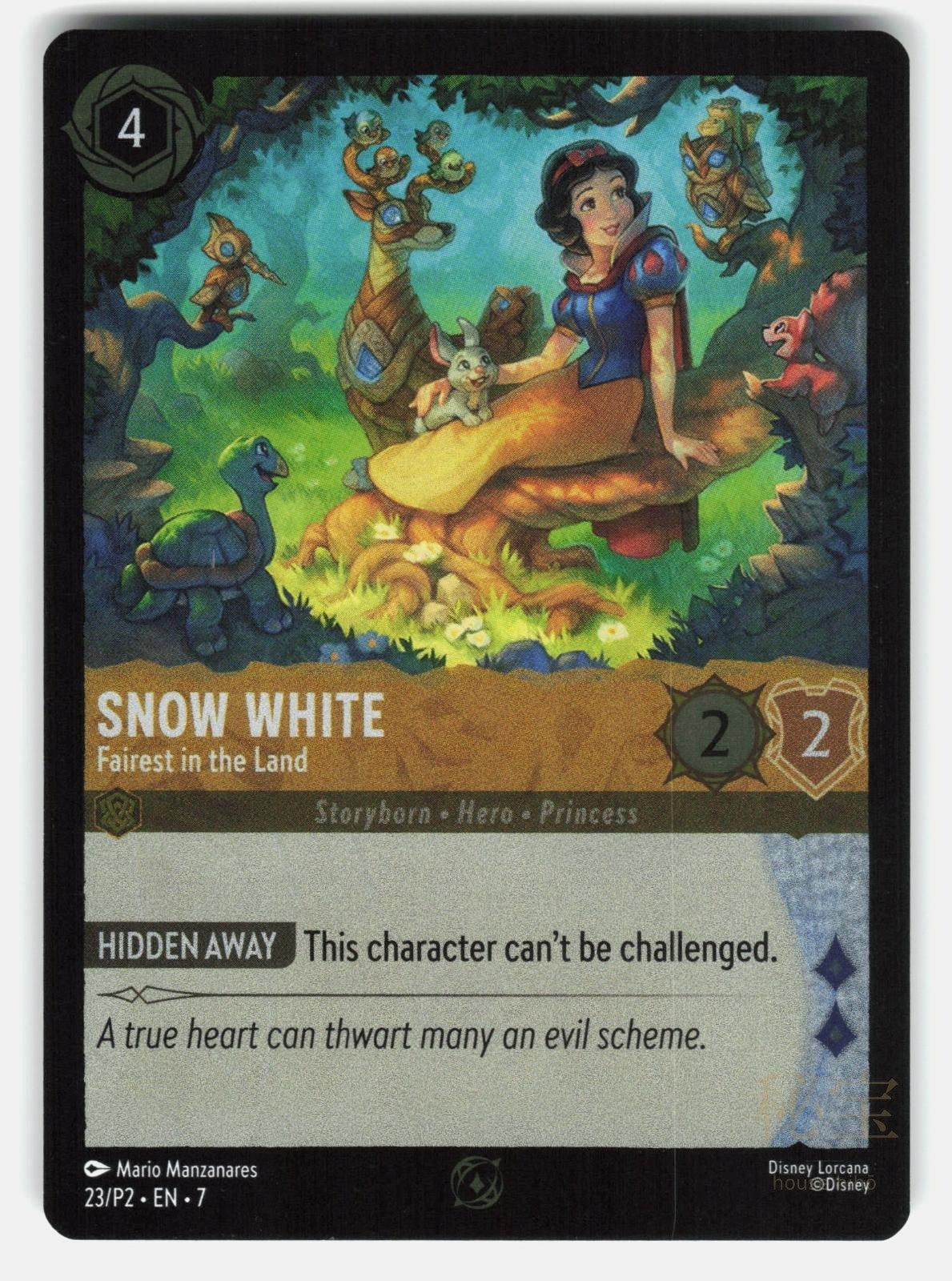 SNOW WHITE - FAIREST IN THE LAND 23/P2 COLD FOIL - LORCANA - NM/M0