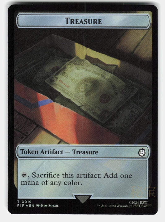 TREASURE (0019) // WARRIOR DOUBLE SIDED TOKEN FOIL   MTG   UGRAI NM/M0