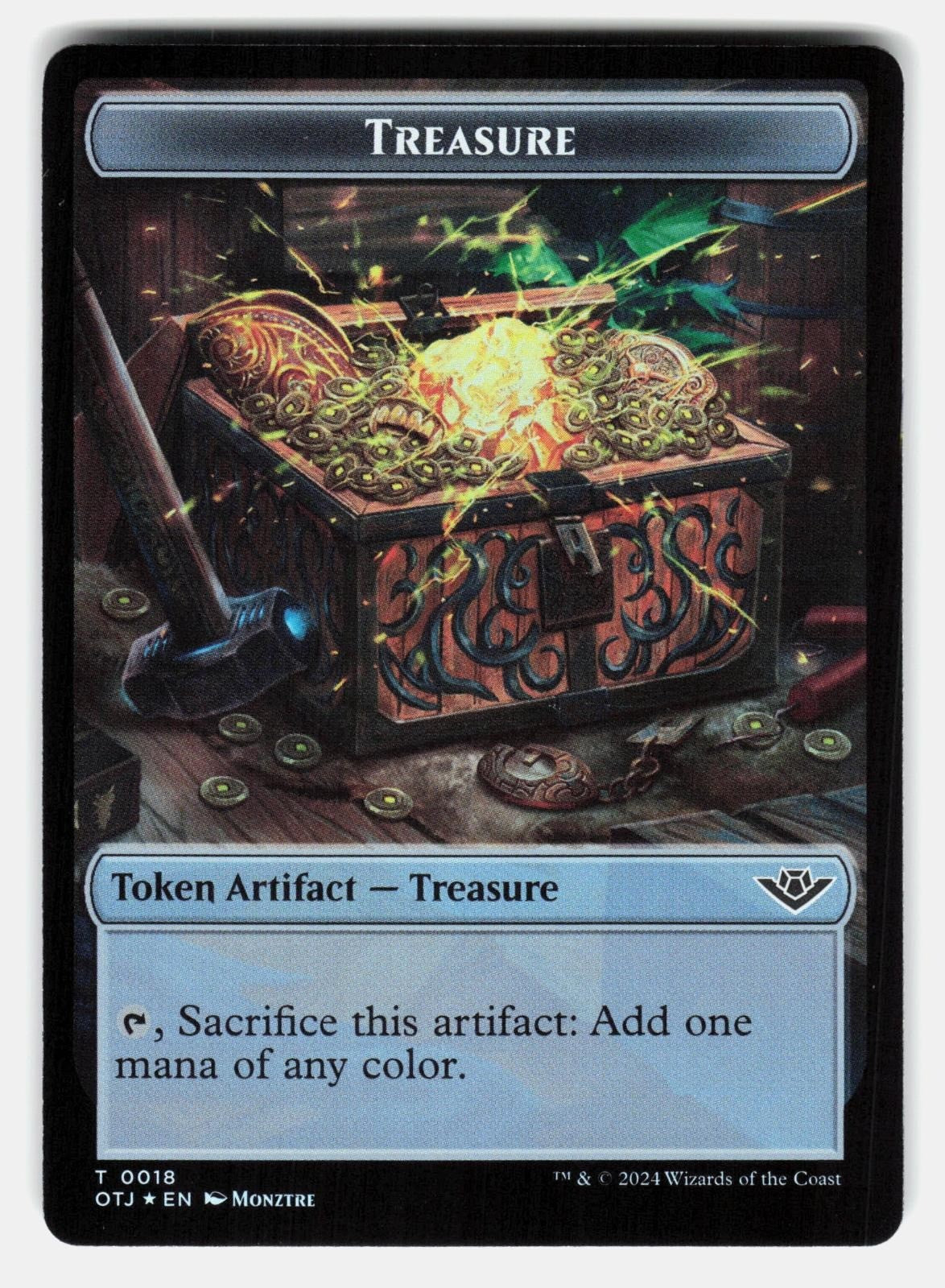 TREASURE // SCORPION DRAGON DOUBLE SIDED TOKEN FOIL   MTG   GISBERT NM/M1