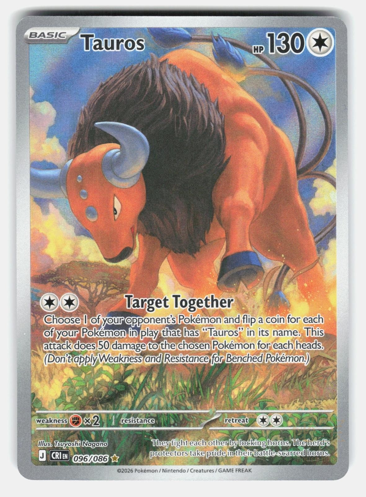 TAUROS CRI 096/086   Pokemon   2026 ITO NM/M0
