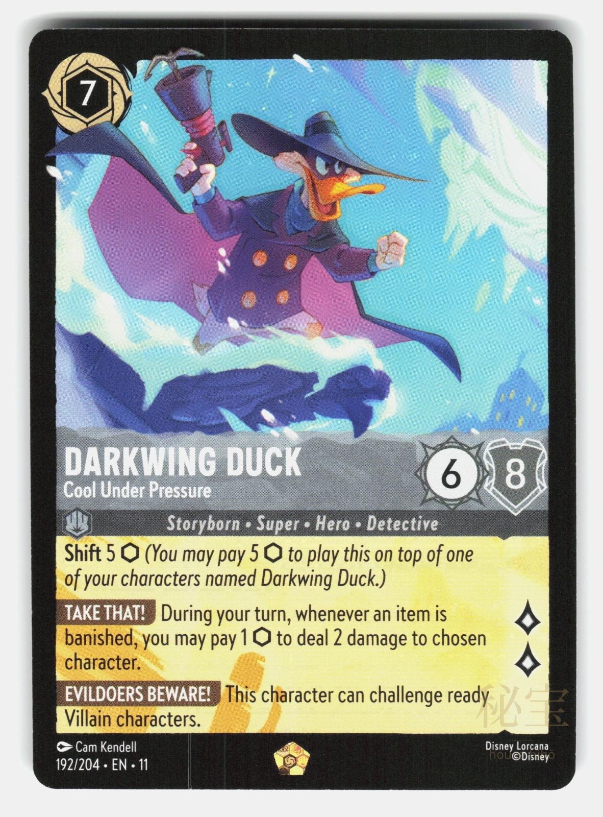 DARKWING DUCK - COOL UNDER PRESSURE 192/204 - LORCANA - NM/M0
