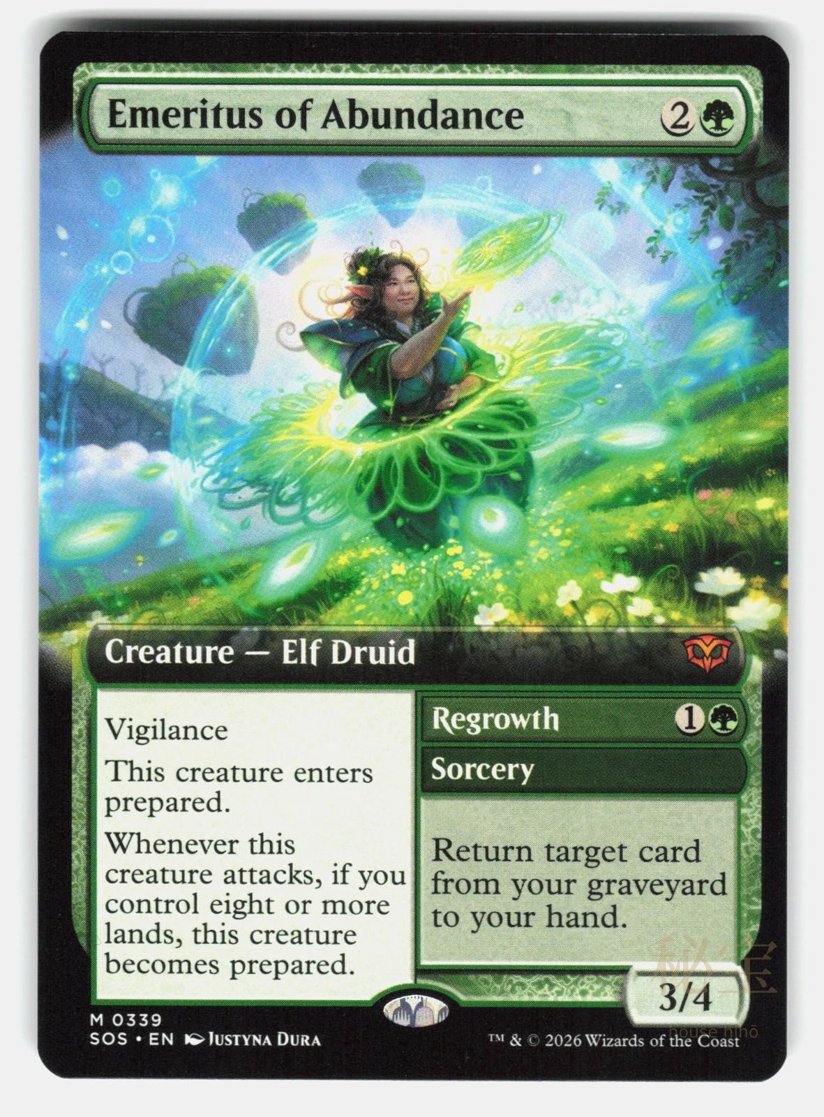 EMERITUS OF ABUNDANCE (EXTENDED ART)   Magic: The Gathering   DURA NM/M0