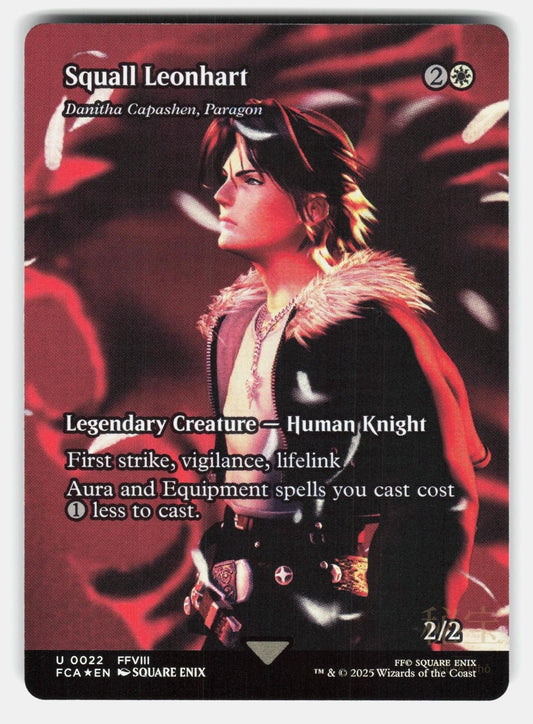 SQUALL LEONHART - DANITHA CAPASHEN, PARAGON (SHOWCASE) FOIL - MTG - ENIX NM/M0