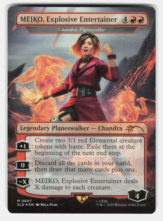 MEIKO, EXPLOSIVE ENTERTAINER - CHANDRA, FLAMECALLER RAINBOW FOIL - PESIC NM/M0