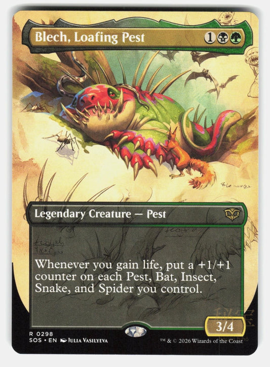 BLECH, LOAFING PEST (BORDERLESS)   Magic: The Gathering   VASILYEVA NM/M0
