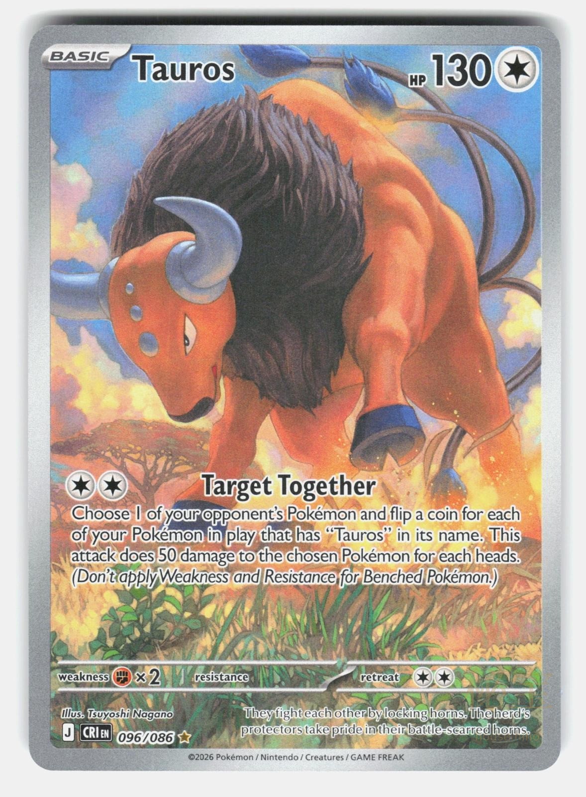 TAUROS CRI 096/086   Pokemon   2026 ITO NM/M0