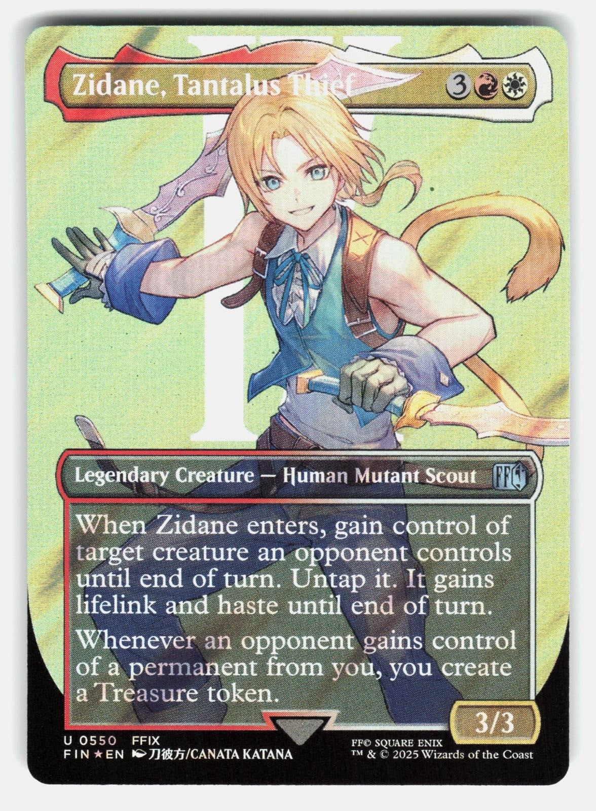 ZIDANE, TANTALUS THIEF (BORDERLESS) (SURGE FOIL)   MTG   KATANA NM/M0