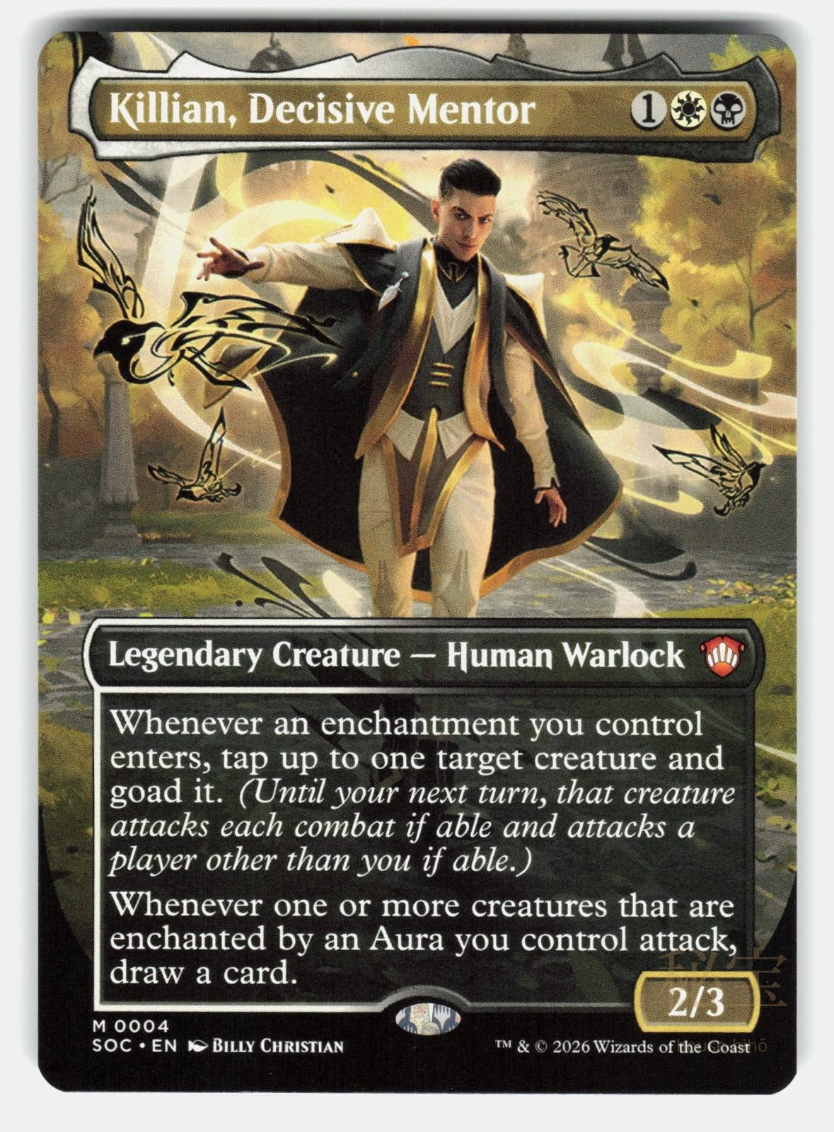 KILLIAN, DECISIVE MENTOR (BORDERLESS)   Magic: The Gathering   CHRISTIAN NM/M0