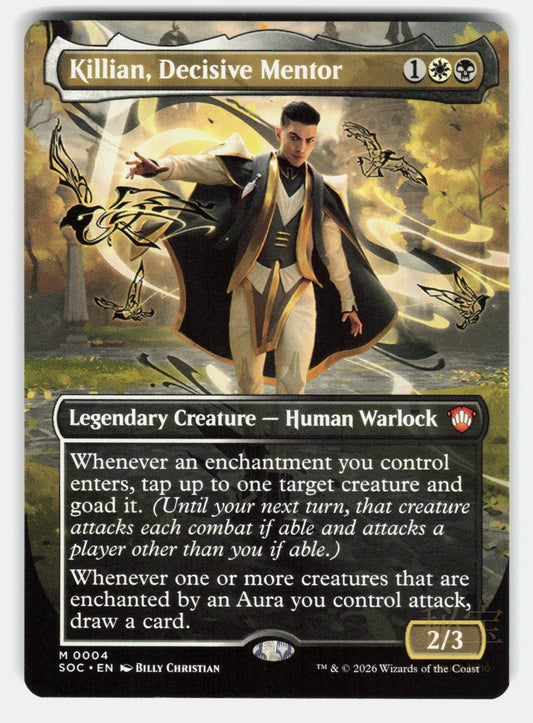 KILLIAN, DECISIVE MENTOR (BORDERLESS)   Magic: The Gathering   CHRISTIAN NM/M0
