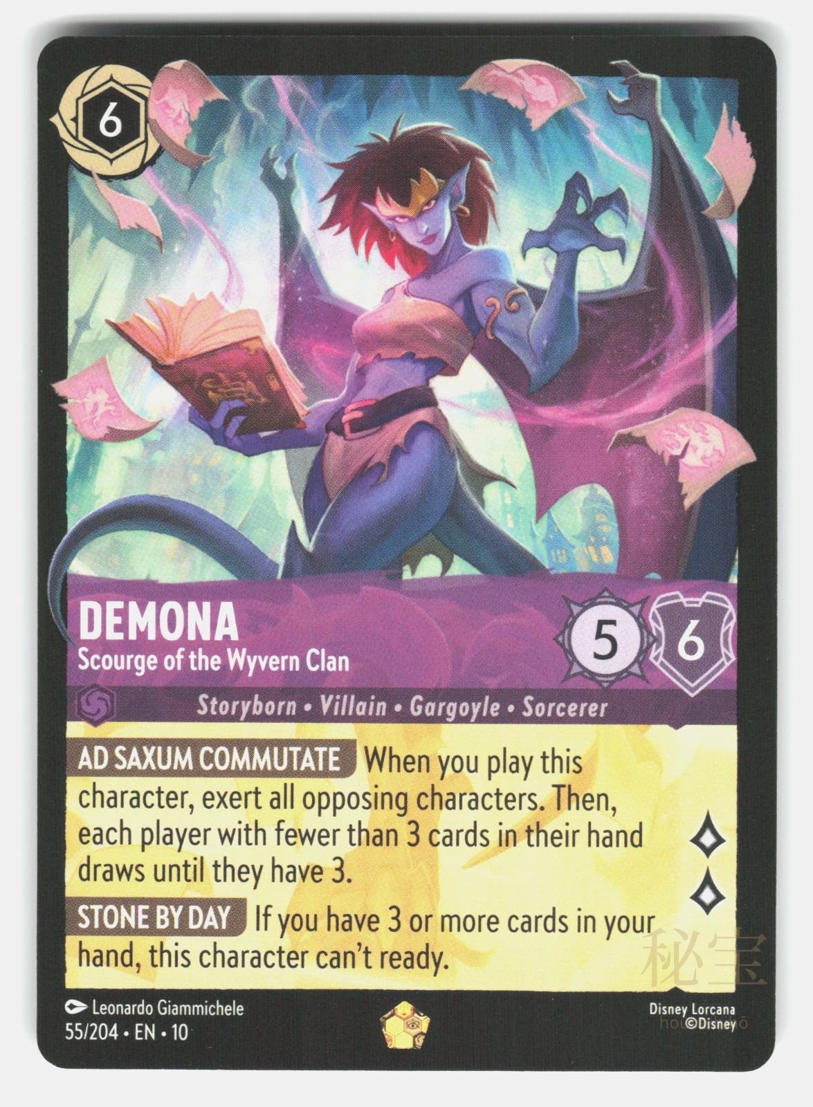 DEMONA - SCOURGE OF THE WYVERN CLAN 10 55/204 - Lorcana - 2025 GIAMMICHELE NM/M0