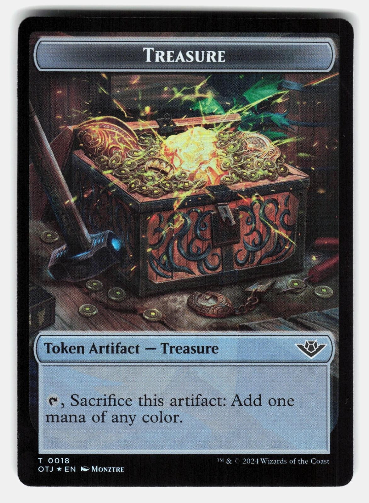 TREASURE // GNOME DOUBLE SIDED TOKEN FOIL  Magic: The Gathering  VILLARRTE NM/M1