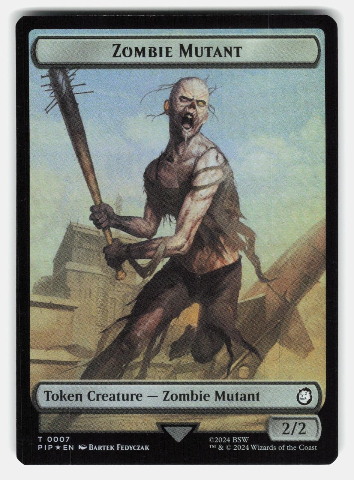 RADIATION // ZOMBIE MUTANT DOUBLE SIDED TOKEN FOIL   MTG   FEDYCZAK NM/M0