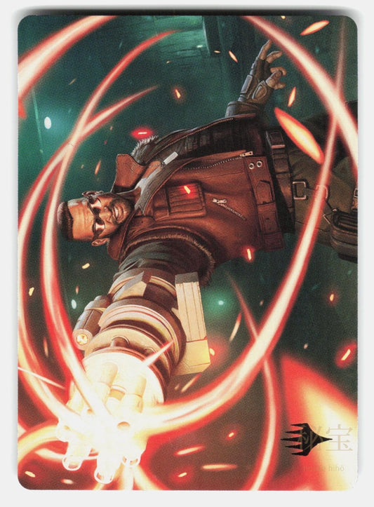 BARRET WALLACE ART CARD ( GOLD-STAMPED PLANESWALKER SYMBOL ) - MTG - NM/M0