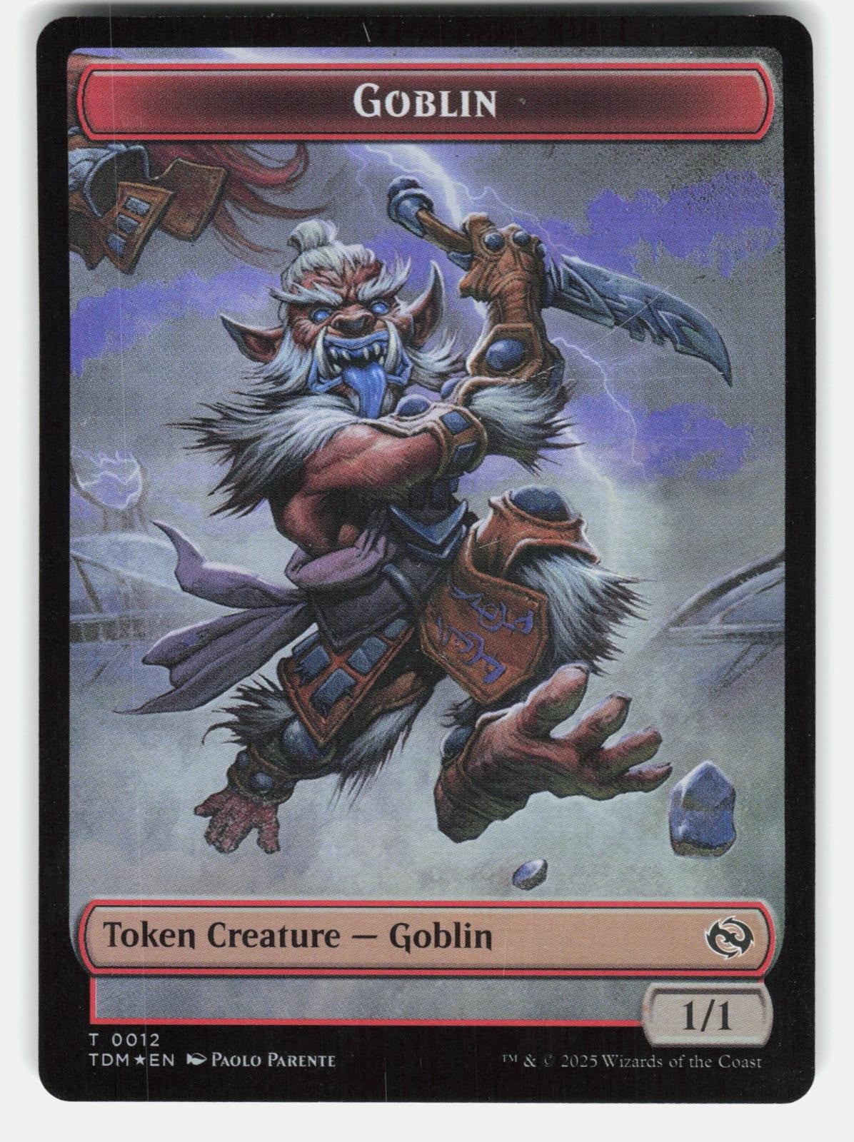 GOBLIN // WARRIOR DOUBLE SIDED TOKEN FOIL   Magic: The Gathering   IMEL LP0