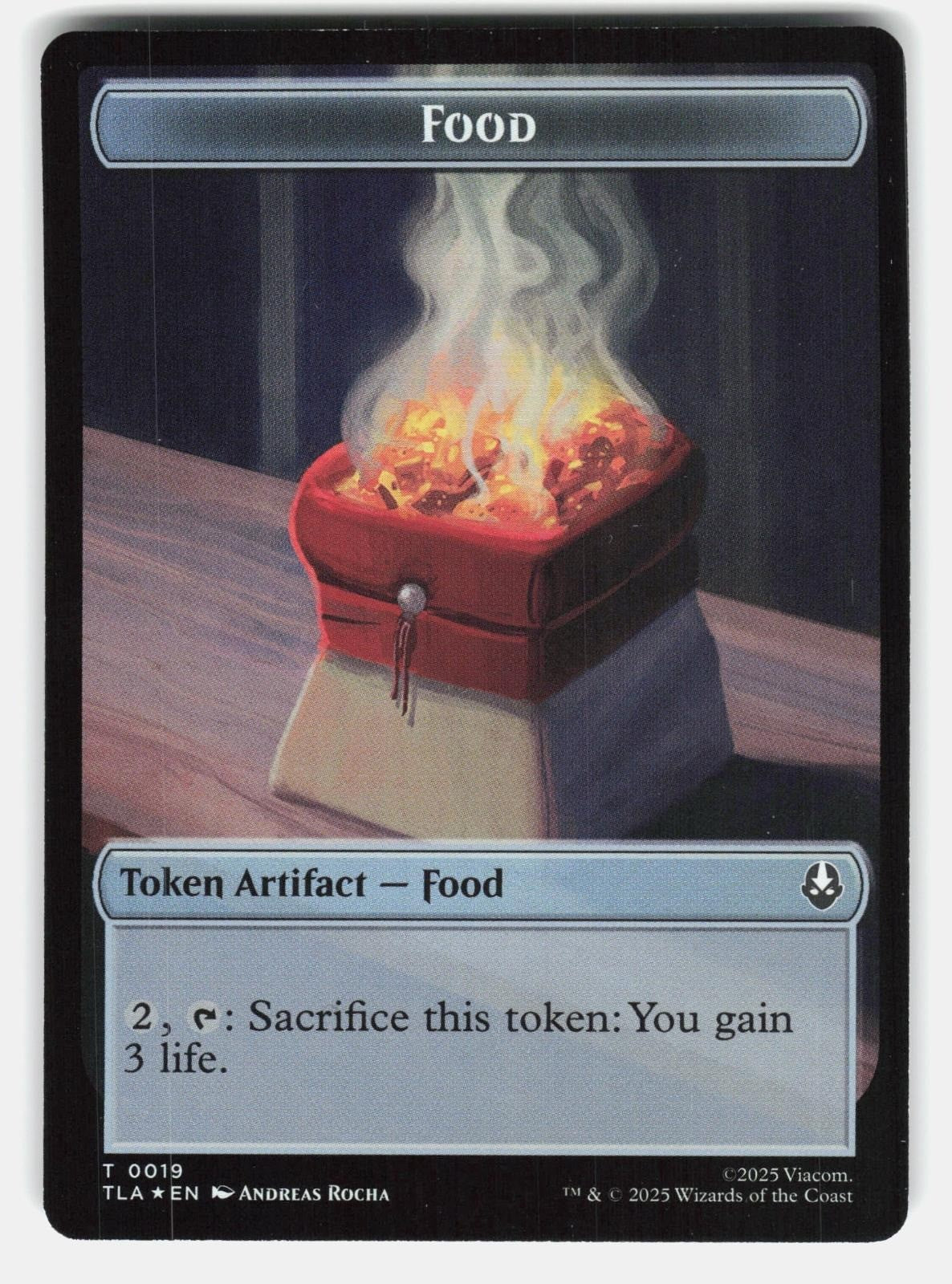 DRAGON // FOOD (0019) DOUBLE SIDED TOKEN FOIL   Magic: The Gathering  ROCHA NM/M0