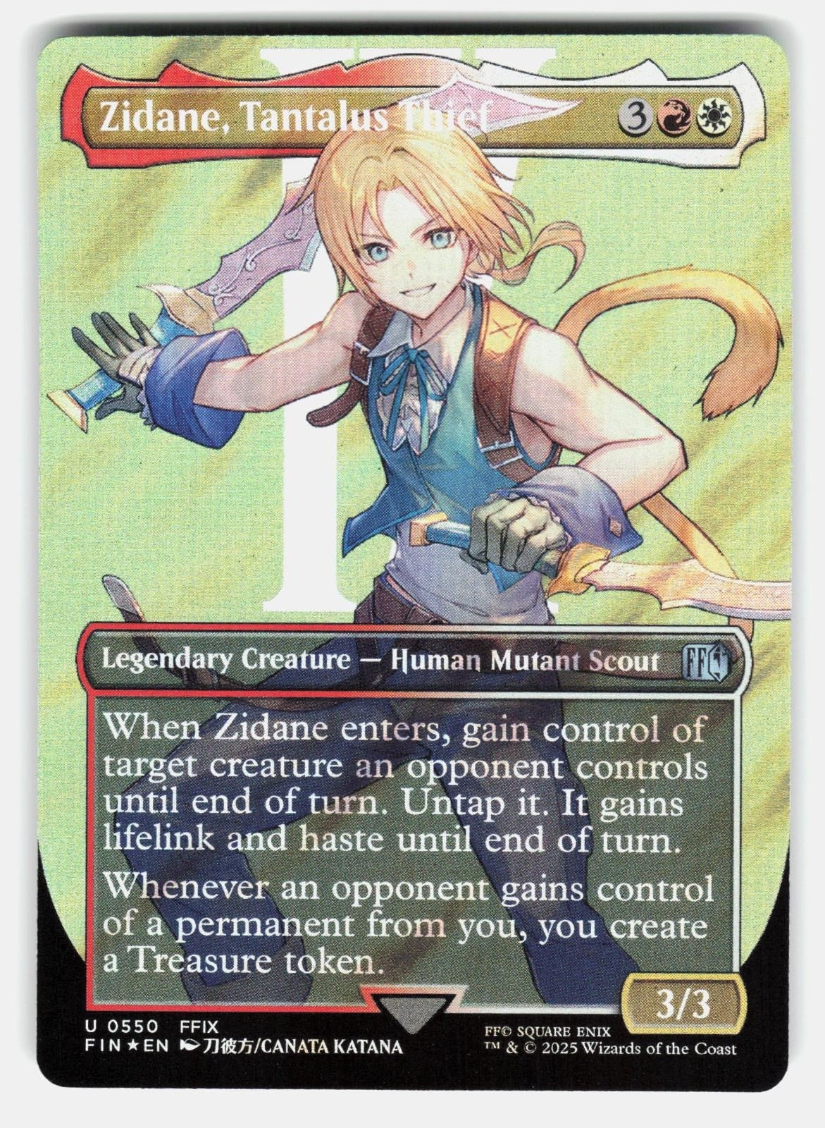 ZIDANE, TANTALUS THIEF (BORDERLESS) (SURGE FOIL)   MTG   KATANA NM/M0