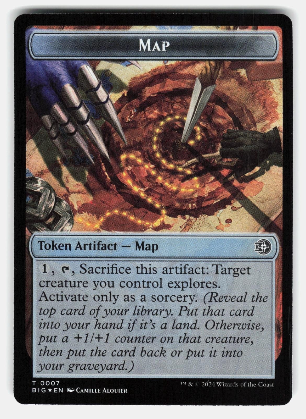 TREASURE // MAP DOUBLE SIDED TOKEN FOIL   Magic: The Gathering   ALQUIER NM/M0