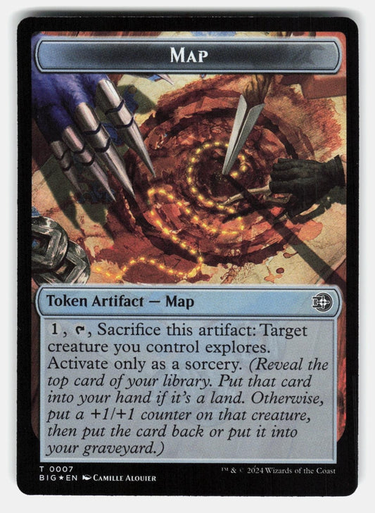 TREASURE // MAP DOUBLE SIDED TOKEN FOIL   Magic: The Gathering   ALQUIER NM/M0