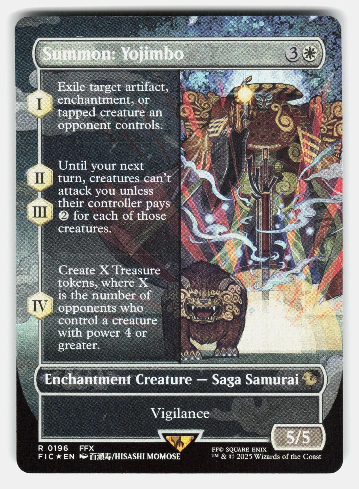 SUMMON: YOJIMBO (BORDERLESS) 196 FOIL   Magic: The Gathering   2025 MOMOSE NM/M0