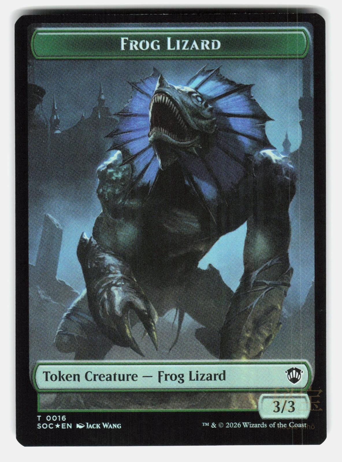 BOAR // FROG LIZARD DOUBLE SIDED TOKEN SOC 15 // 16 FOIL   MTG WANG NM/M1
