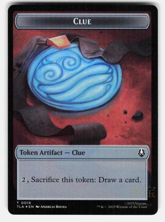 ALLY (0007) // CLUE (0018) DOUBLE-SIDED TOKEN FOIL - MTG - ROCHA NM/M0