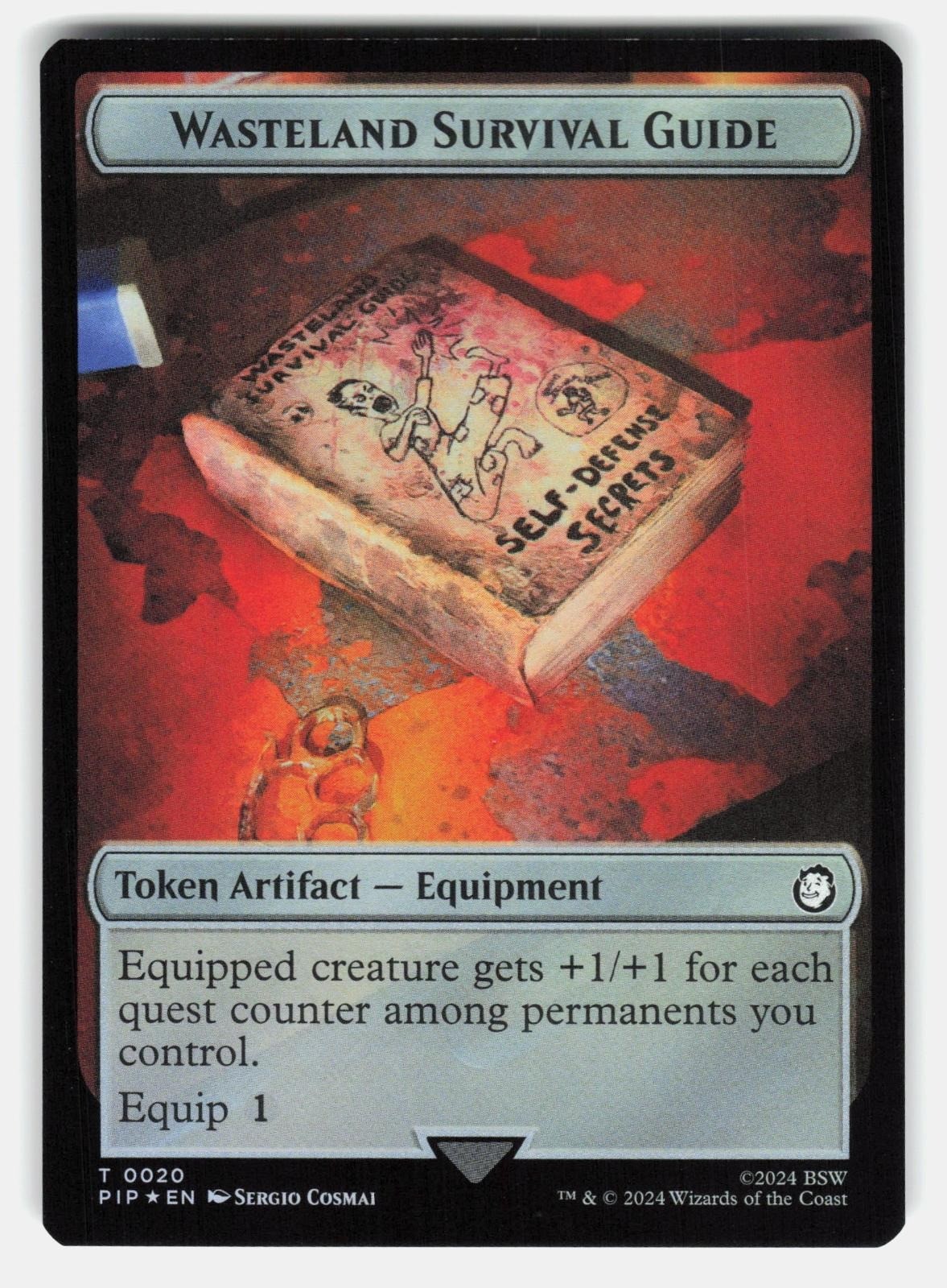 TREASURE (0019) // WASTELAND SURVIVAL GUIDE DOUBLE SIDED TOKEN FOIL COSMAI NM/M0