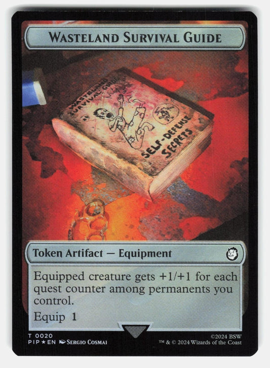TREASURE (0019) // WASTELAND SURVIVAL GUIDE DOUBLE SIDED TOKEN FOIL COSMAI NM/M0
